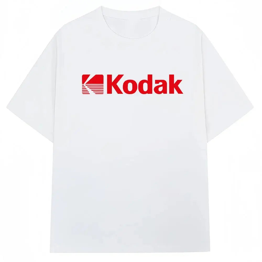 Kodak Polychrome Rainbow Back Print Unisex Cotton T Shirt Vintage Retro Short Sleeve Tee Y2K  Casual Streetwear Film Graphic Top