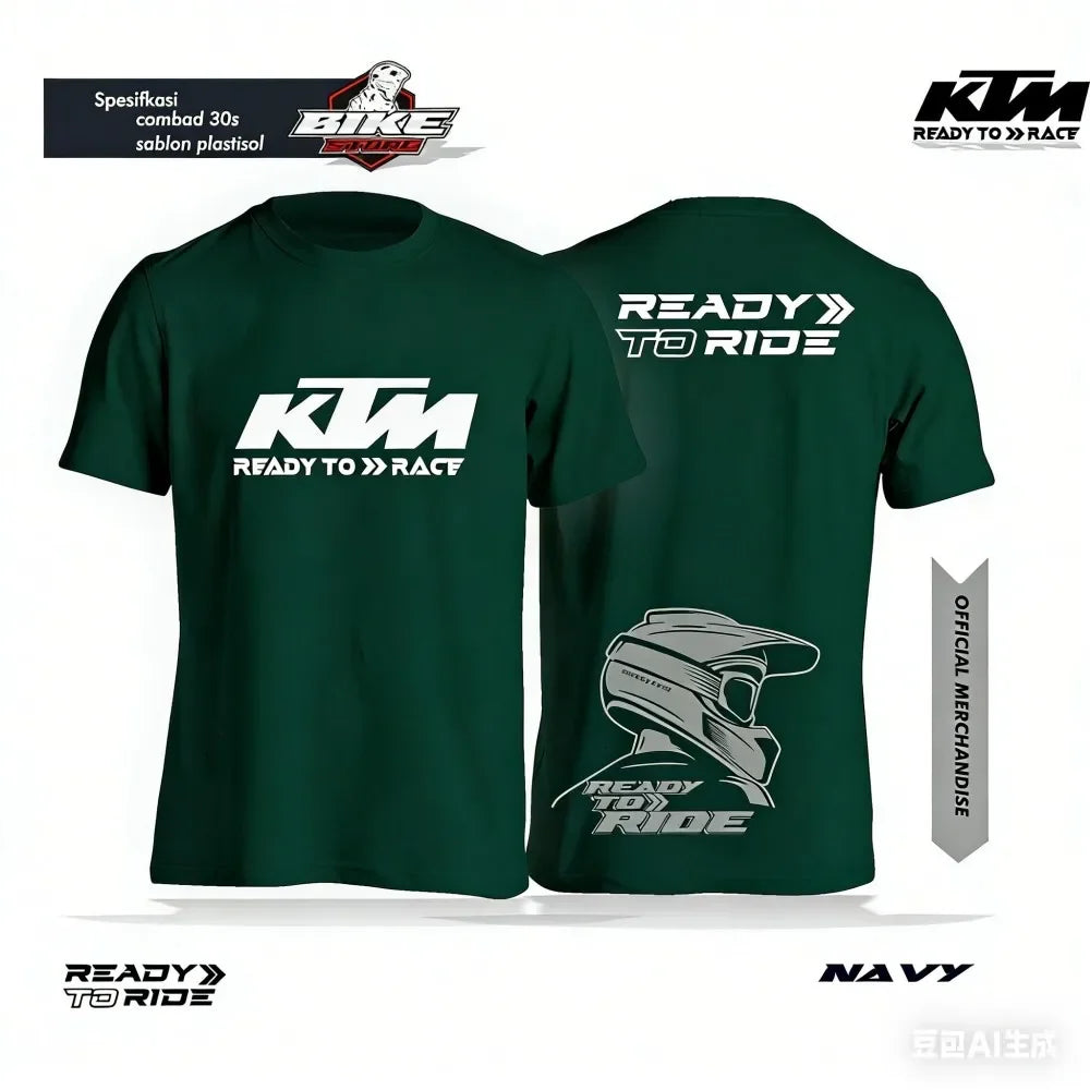 2026 New Unisex KTM Racing Team T-Shirt Premium Cotton Off-Road Moto Racing Print Casual Short Sleeve Tops