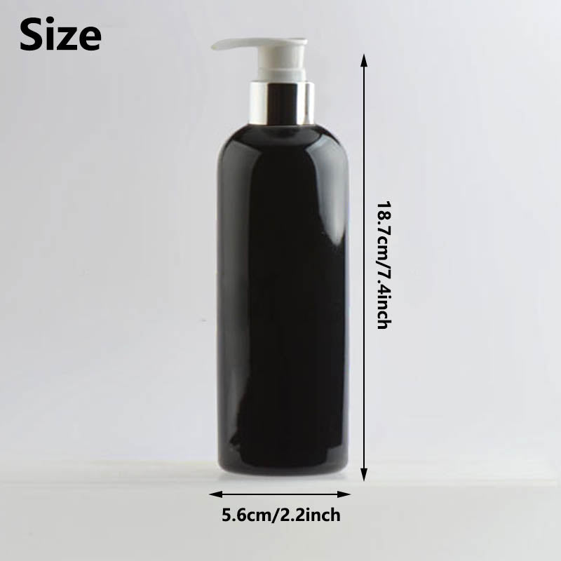 20Pcs 300ml PET Lotion Pump Bottles Empty Sliver Gold Aluminum Cosmetic Dispenser Essential Oil Shampoo Shower Gel Containers