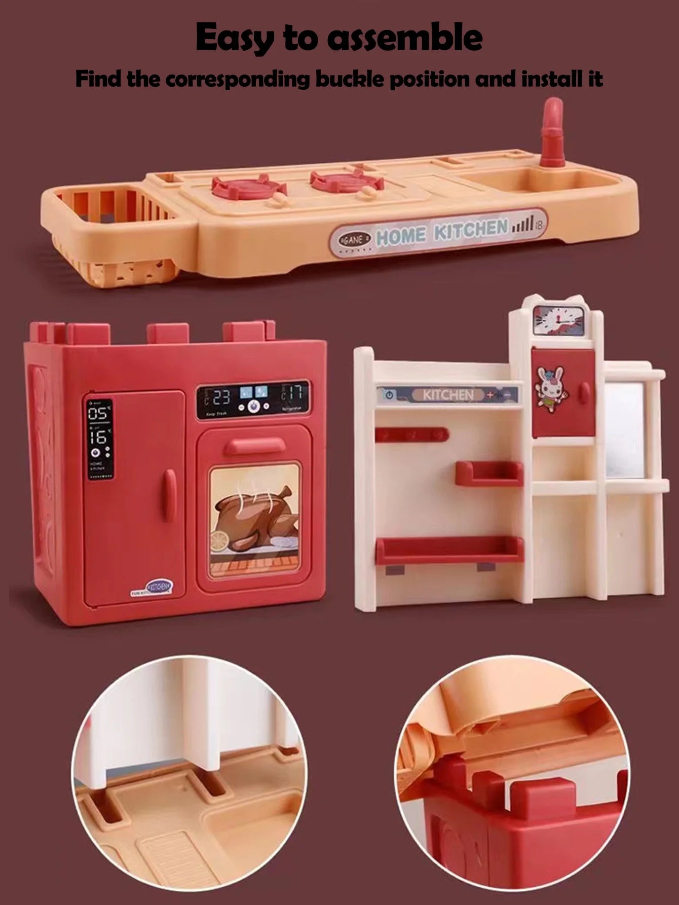 Children Play House Toy Simulation Kitchen Table with Sound Kids Role Play Kitchen Utensils for Girl Cooking Educational Toy Set