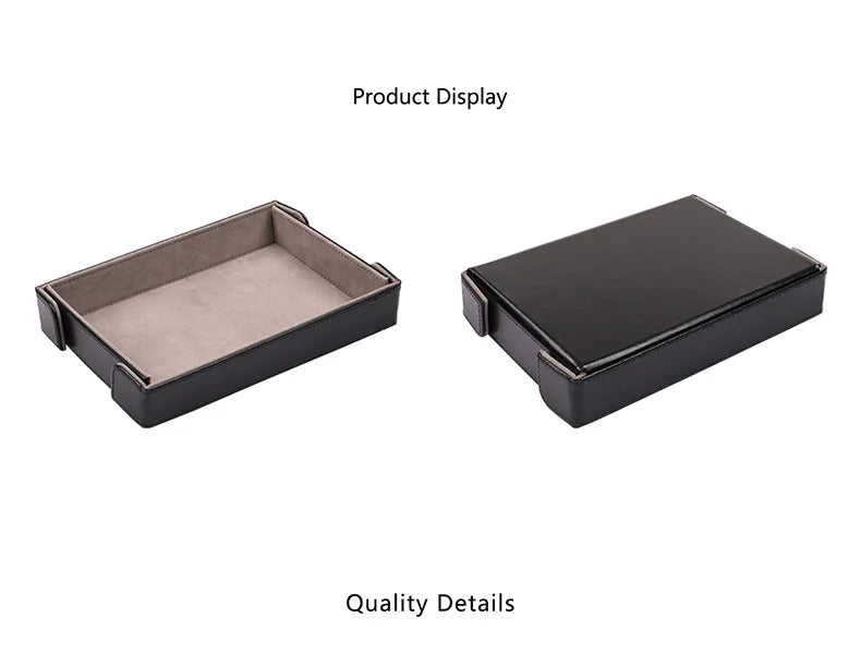 Magnetic Dice Cutlery Organization Storage Tray Pu Leather Box Fur Foldable for Games Case Rectangle Board Game Food Trays
