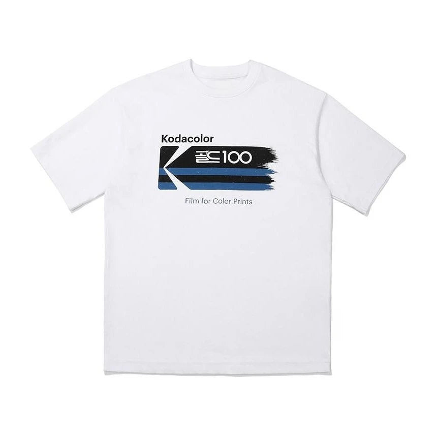 Kodak Polychrome Rainbow Back Print Unisex Cotton T Shirt Vintage Retro Short Sleeve Tee Y2K  Casual Streetwear Film Graphic Top