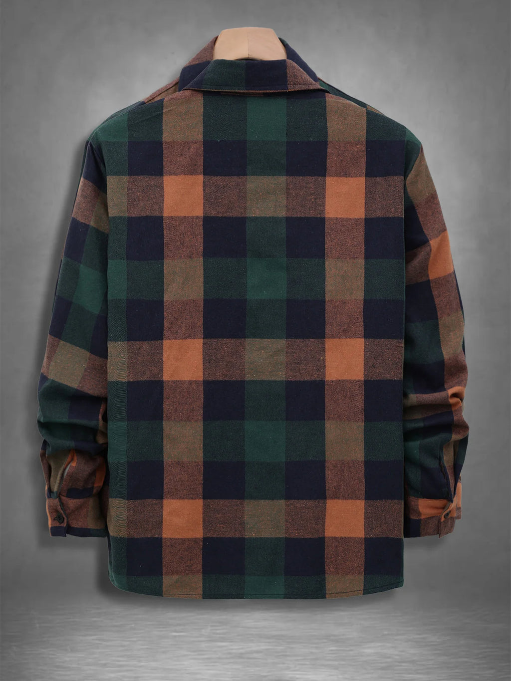 Vintage Plaid Long Sleeve Flannel Shirt Men's Spring Fall Loose Casual Top