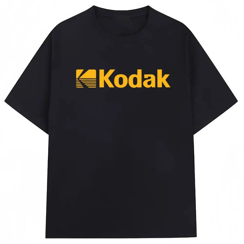 Kodak Polychrome Rainbow Back Print Unisex Cotton T Shirt Vintage Retro Short Sleeve Tee Y2K  Casual Streetwear Film Graphic Top