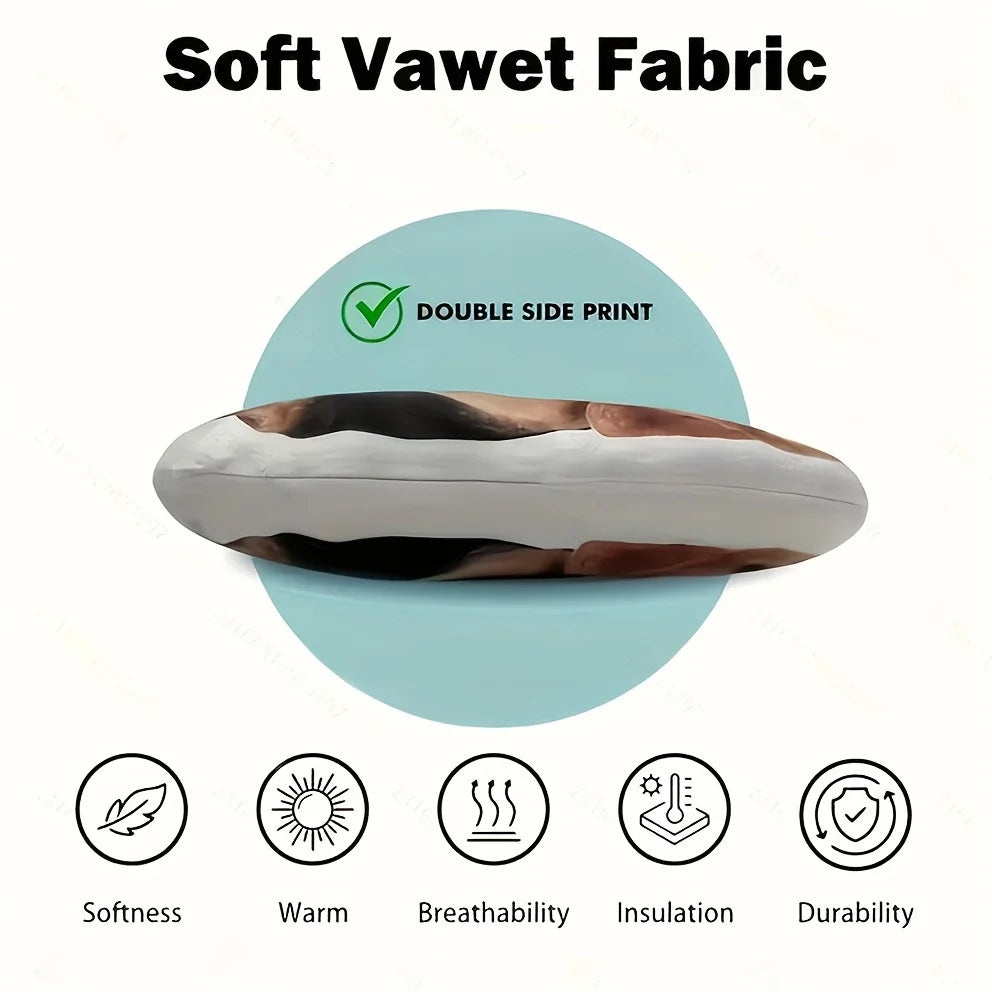1 customized giant photo pillow, personalized pet plush cushion, unique double-sided printing, essential for living room