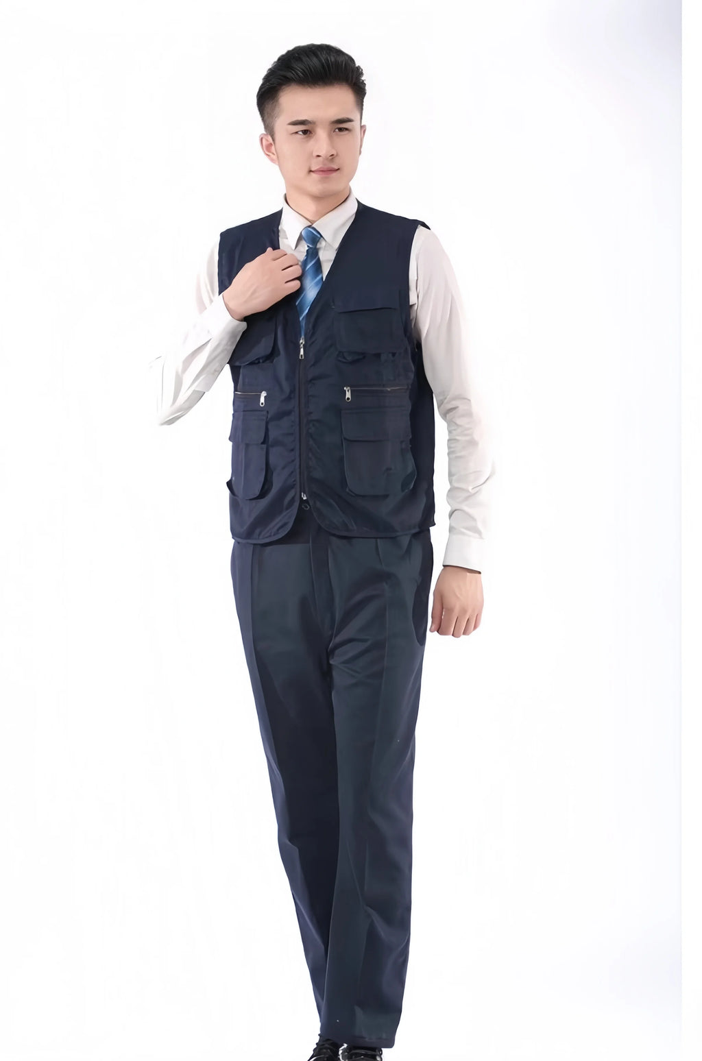 2025 New Outdoor Male Casual Summer Big Size Cotton Sleeveless Work Vest Men Multi Pocket Photograph Waistcoat