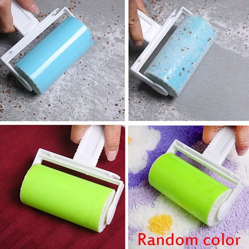 1pc Hot Remover Washable Brush Fluff Cleaner Sticky Picker Lint Roller Carpet Dust Pet Hair Clothes Reusable Home Essential Tool