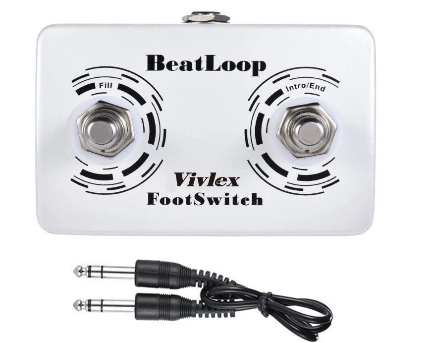 VIVLEX Guitar Pedals Beat Loop Drum Beat Looper Foot Switch Dual Machine 40 Types Drums Rhythm 50mins Looping Time One-Man Band