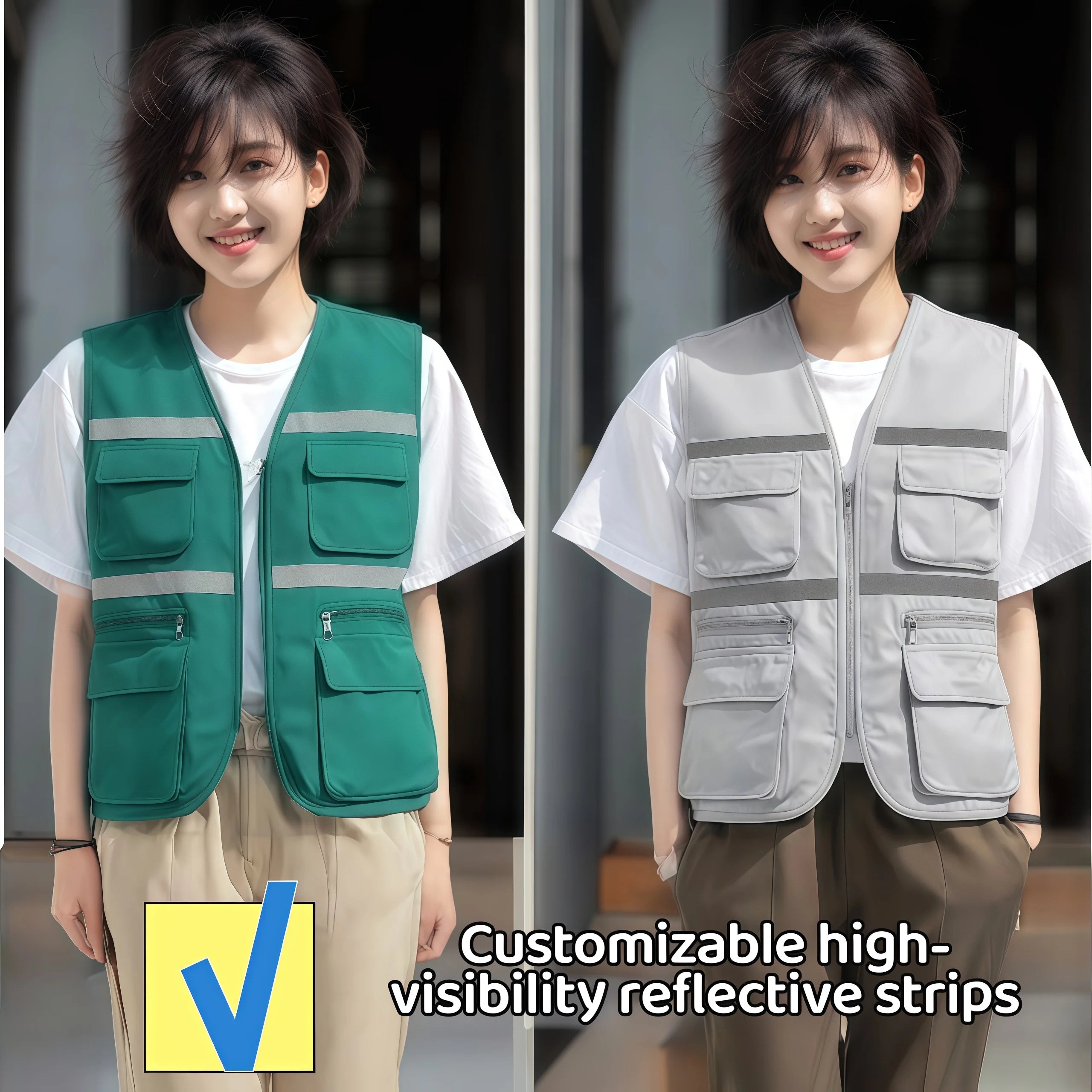 2025 New Outdoor Male Casual Summer Big Size Cotton Sleeveless Work Vest Men Multi Pocket Photograph Waistcoat