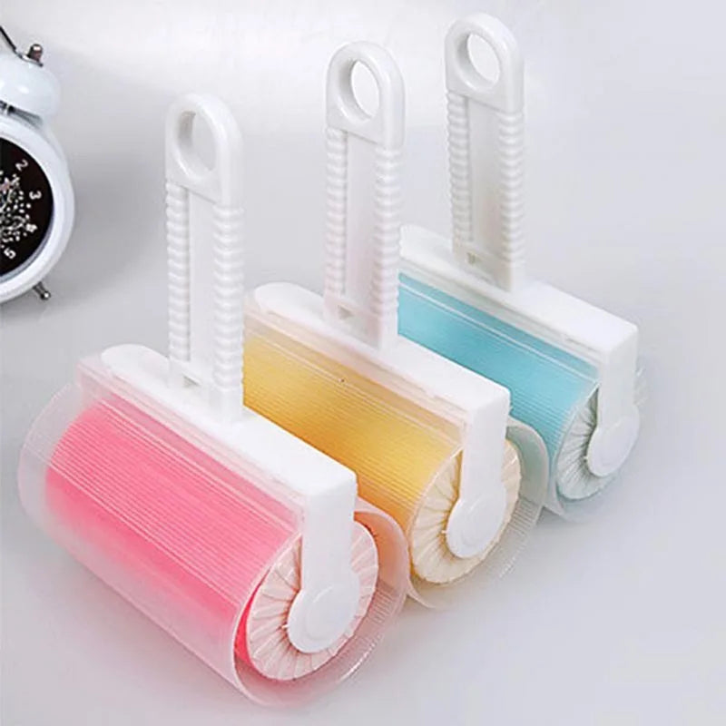 1pc Hot Remover Washable Brush Fluff Cleaner Sticky Picker Lint Roller Carpet Dust Pet Hair Clothes Reusable Home Essential Tool