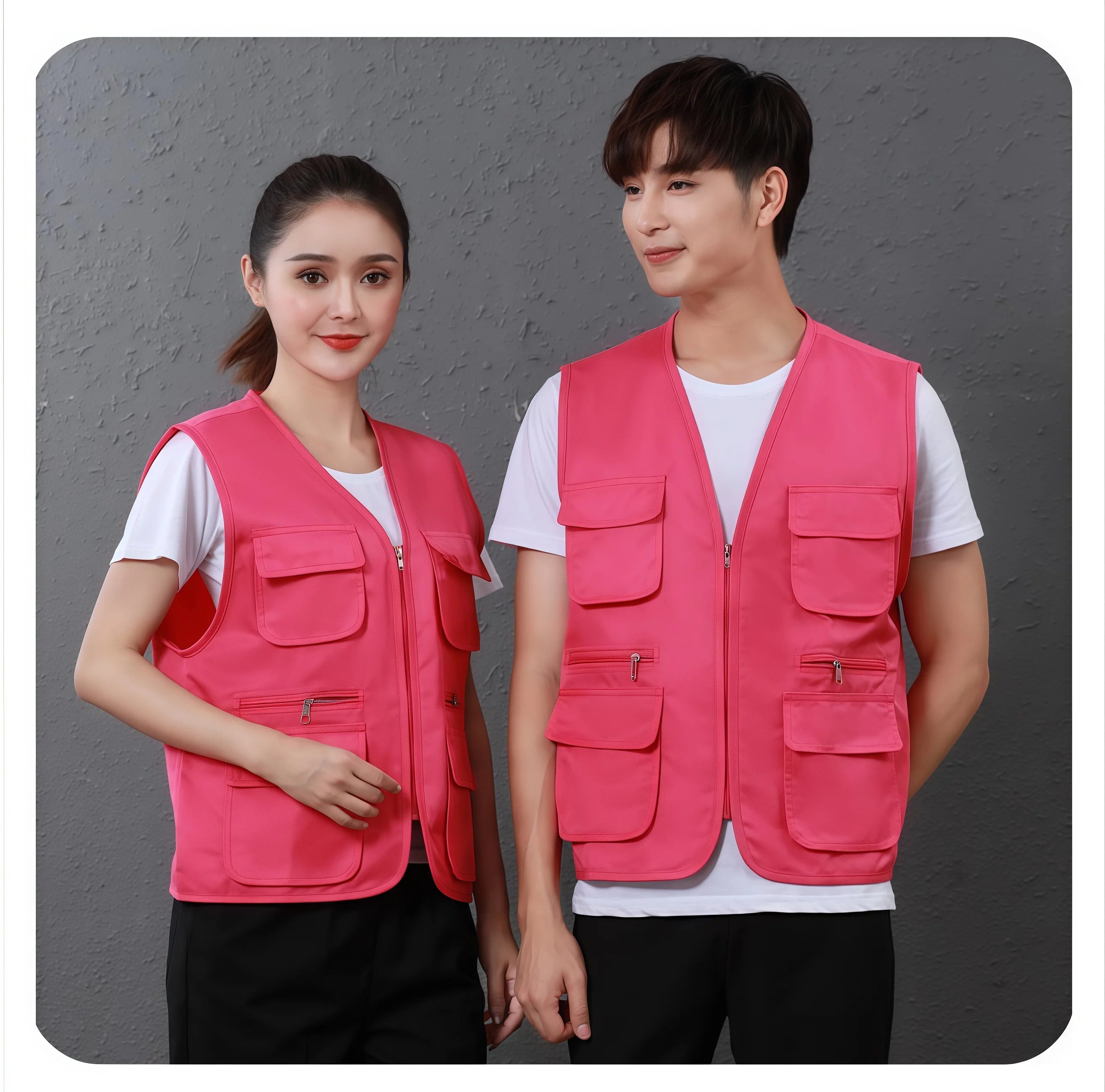 2025 New Outdoor Male Casual Summer Big Size Cotton Sleeveless Work Vest Men Multi Pocket Photograph Waistcoat