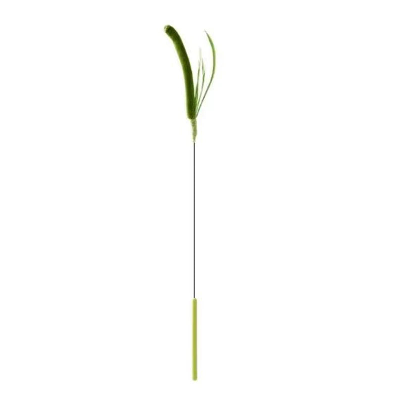 New Cat toys, dog tail grass teasing cat pole feather pole wire cat toys, feather pole, flexible wire durable pet supplies