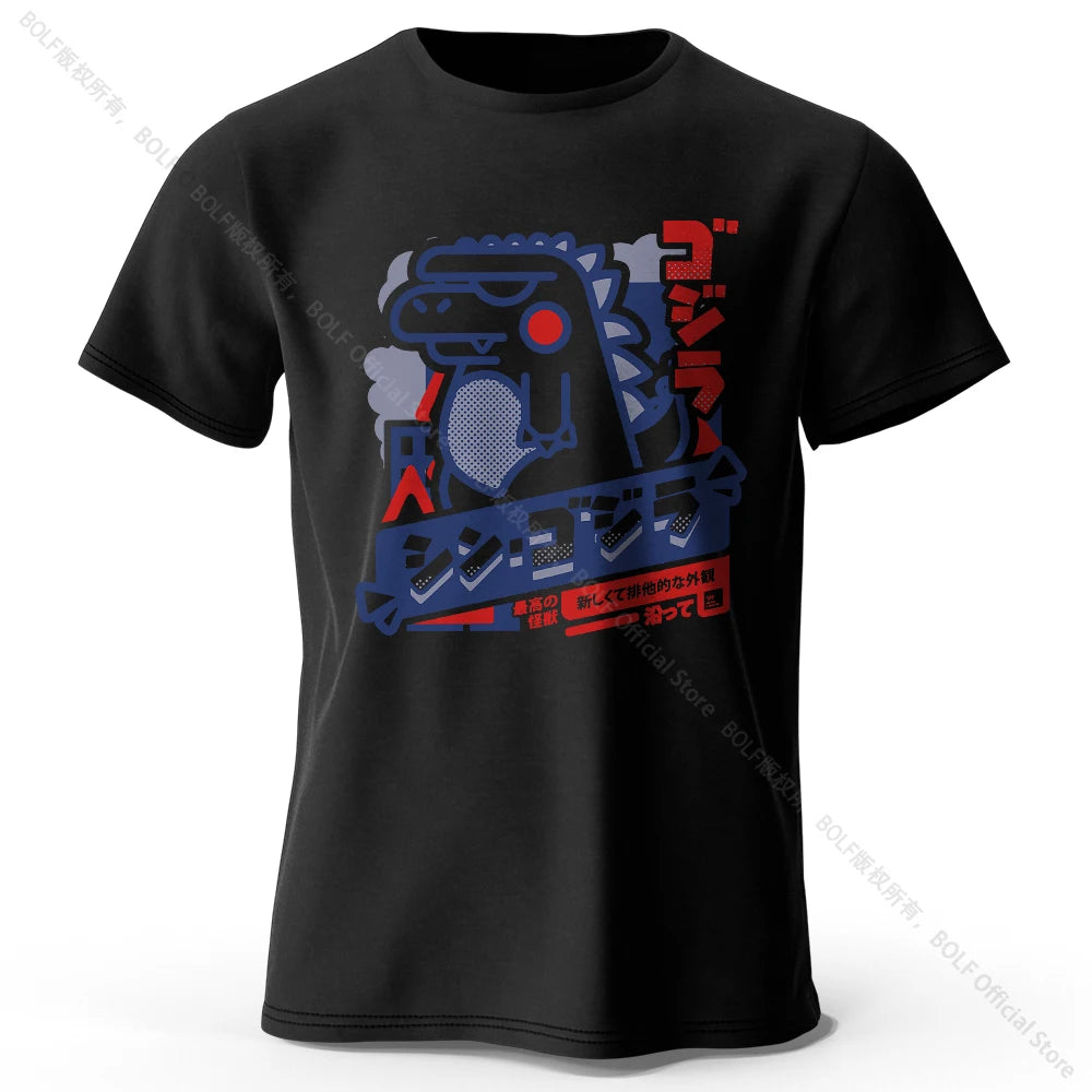 S-5XL Harajuku Kawaii Animal Printed 100% Cotton T-Shirt, Lightweight Round Neck Short Sleeve Tee, Unisex Casual Wear