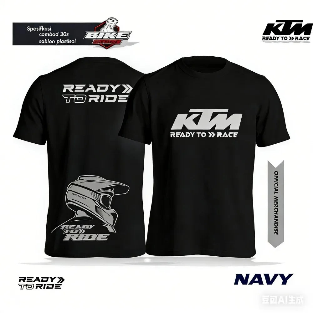 2026 New Unisex KTM Racing Team T-Shirt Premium Cotton Off-Road Moto Racing Print Casual Short Sleeve Tops