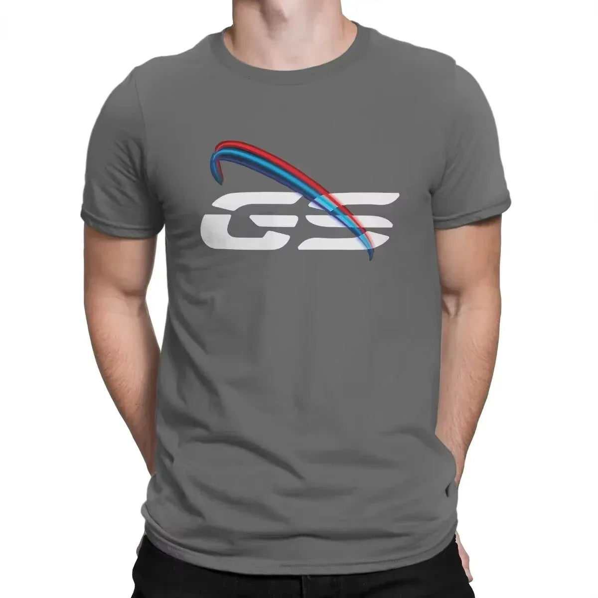 2026 SUMMER GS LIGHT Men's 2D T Shirt GS Grunge Motorcycle BRUSHES O Neck Short Sleeve 100_ Cotton Top Men Tees Clothing